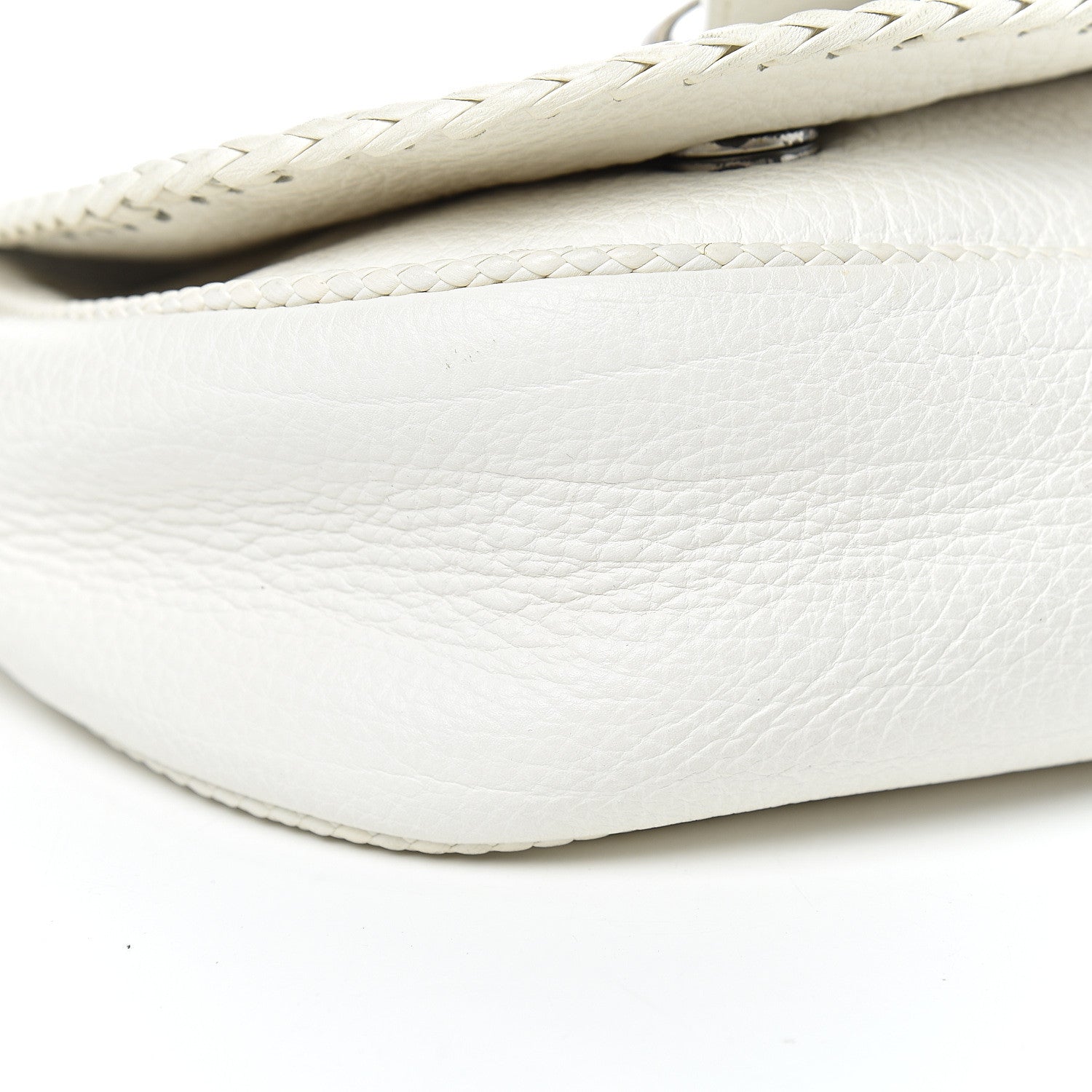 Christian Dior Calfskin Braided Gaucho Double Saddle Bag White 9 of 15
