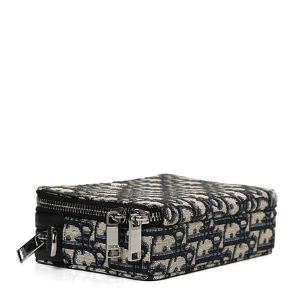 Christian Dior Oblique Pouch Navy Blue 4 of 9