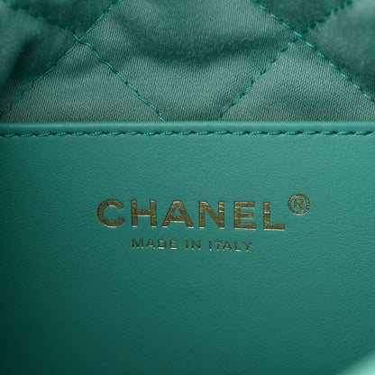 Chanel Shiny Calfskin Quilted Mini Chanel 22 Turquoise 5 of 9