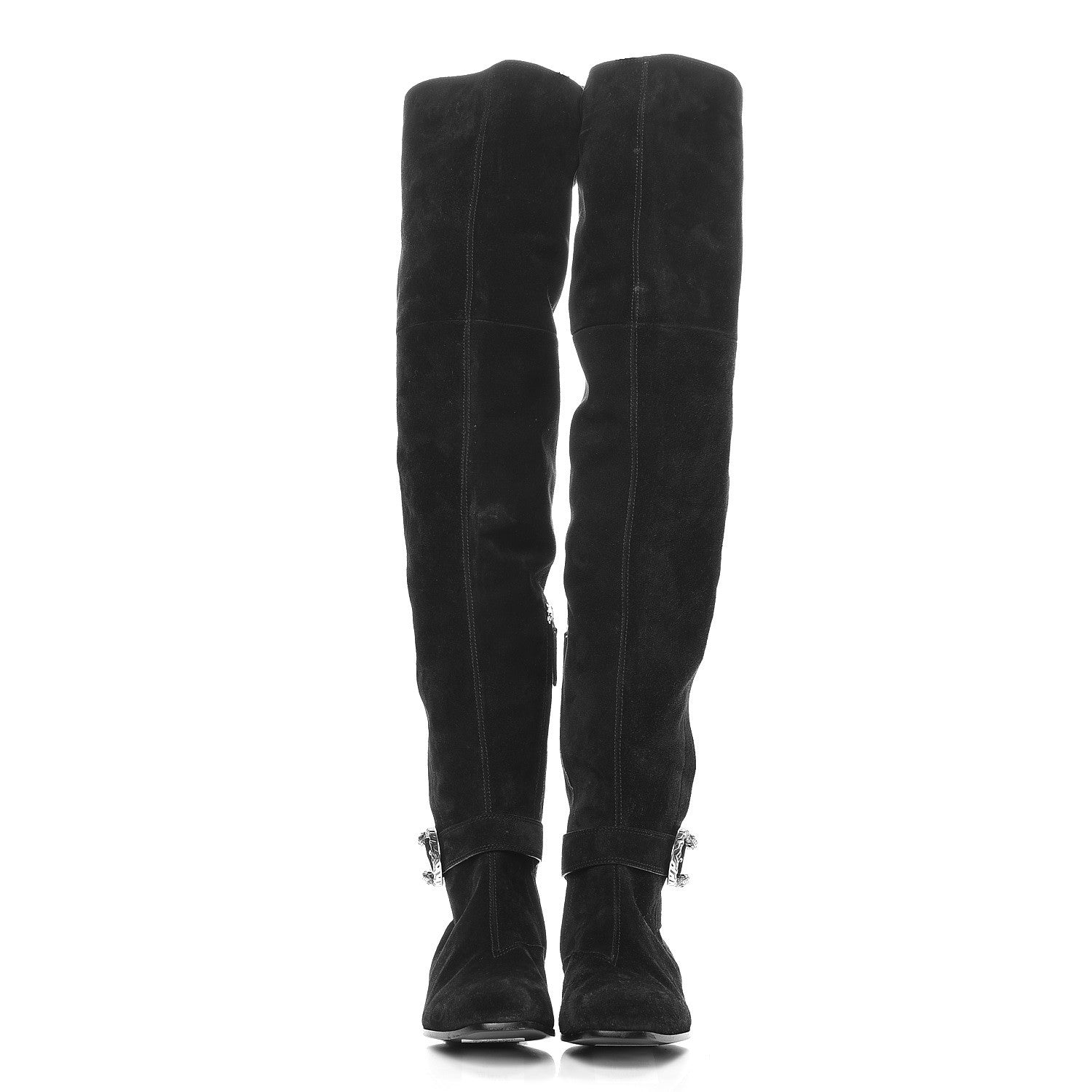 Gucci Suede Dionysus Over The Knee Boot 38 Black 3 of 7