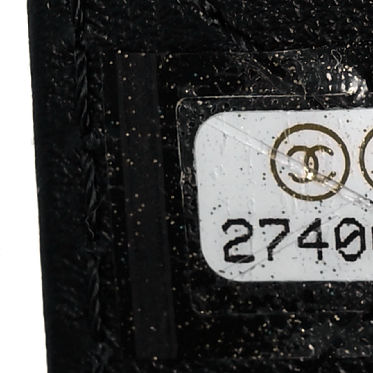 Lambskin PVC Medium Coco Sand Flap Black