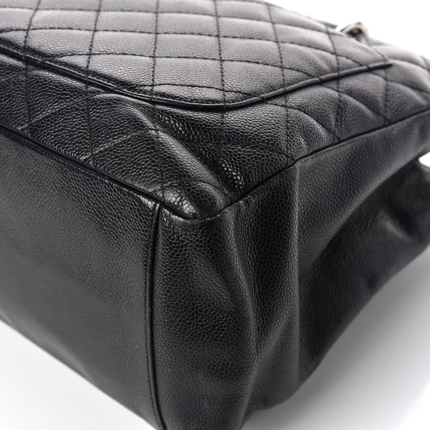 Caviar Quilted Grand Shopping Tote GST Black