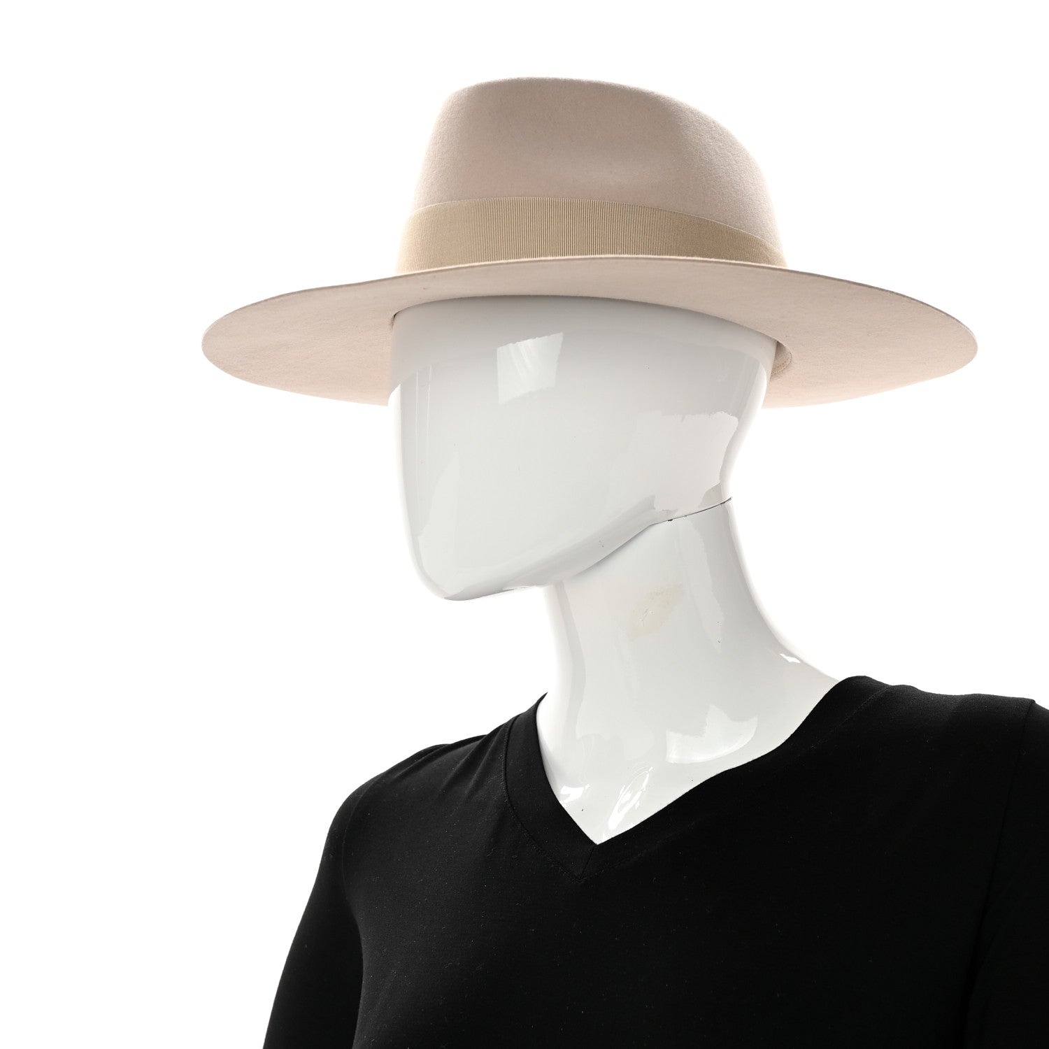Hermes Rabbit Felt Faubourg Love Hat 55 Beige Perle 2 of 9
