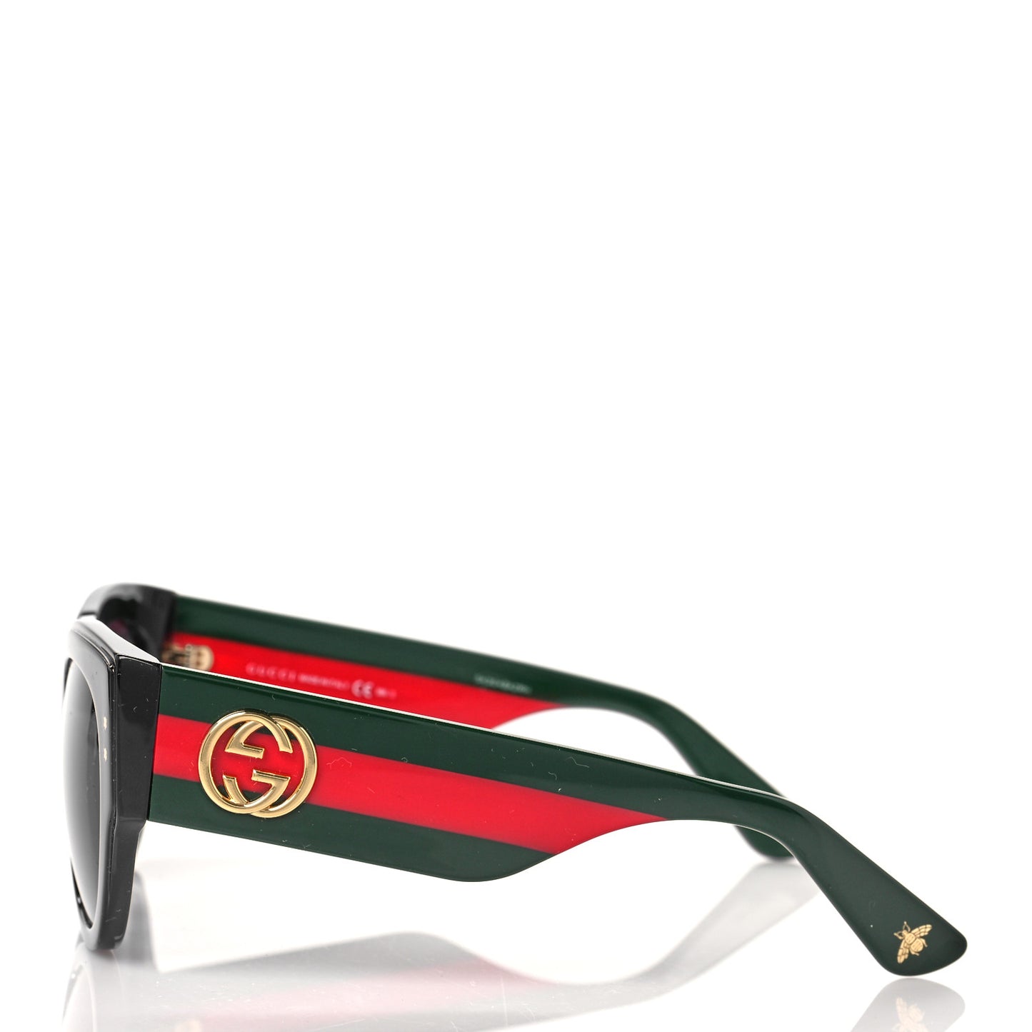 Acetate Oversized Rectangle Frame Web Sunglasses GG3864/S Black