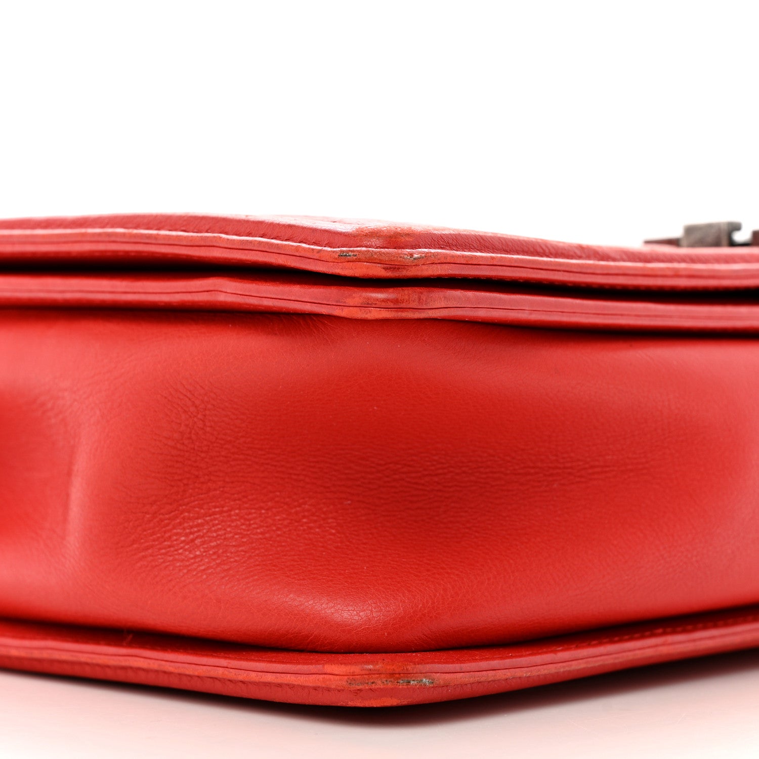Chanel Calfskin Double Stitch New Medium Boy Flap Red 9 of 16