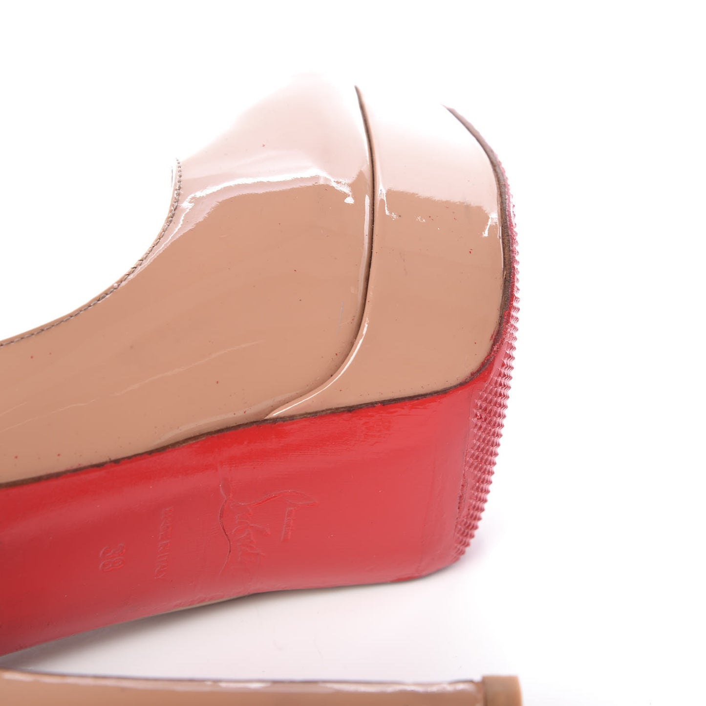 Patent Lady Peep 150 Pumps 38 Nude