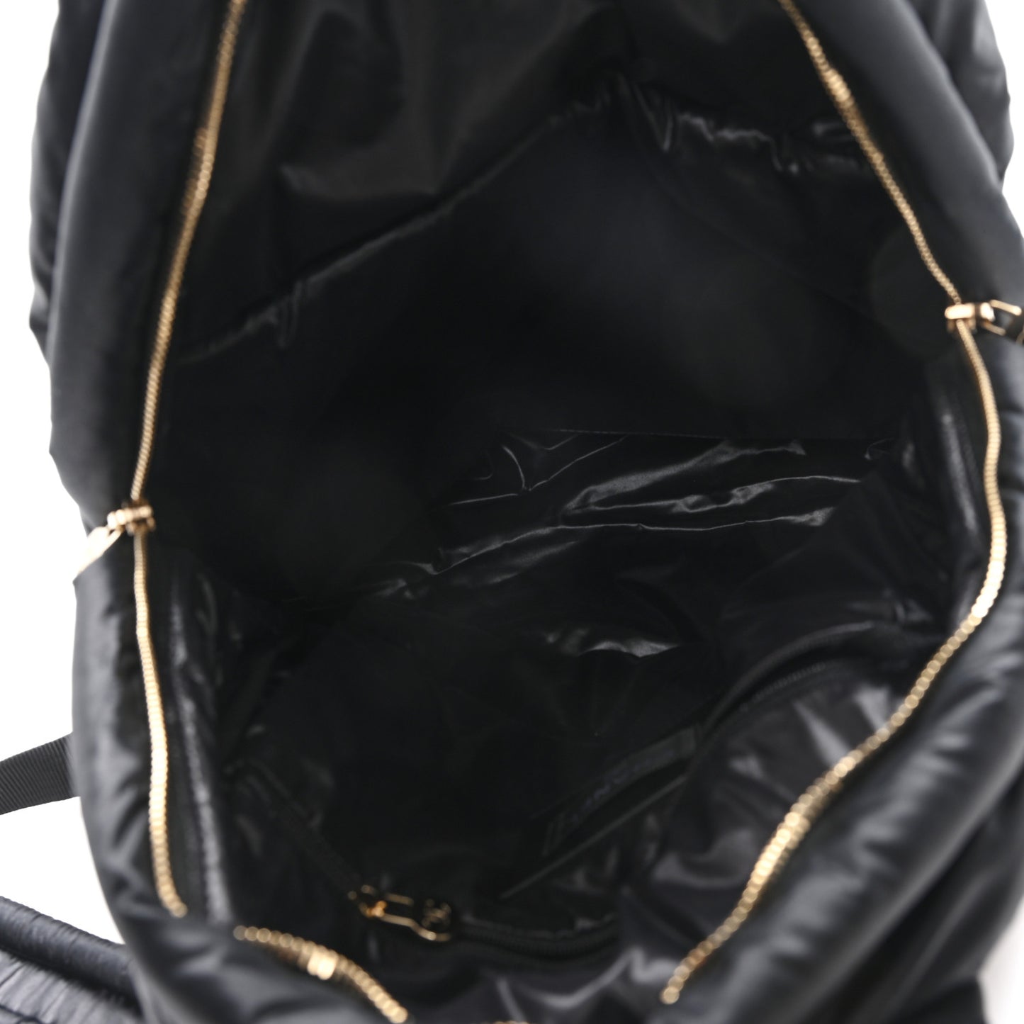 Nylon Tweed Quilted Small Coco Neige Snowflake Backpack Black