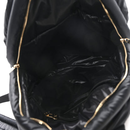 Chanel Nylon Tweed Quilted Small Coco Neige Snowflake Backpack Black 5 of 11