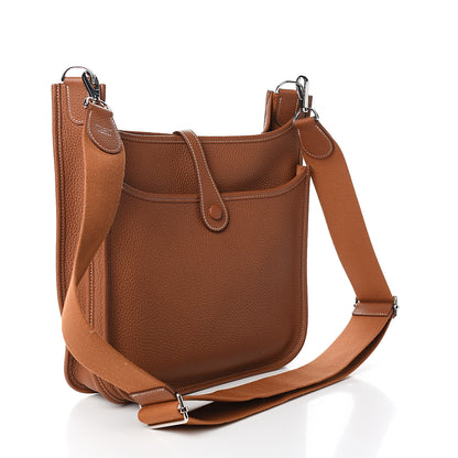 Hermes Taurillon Clemence Evelyne III PM Gold 2 of 10