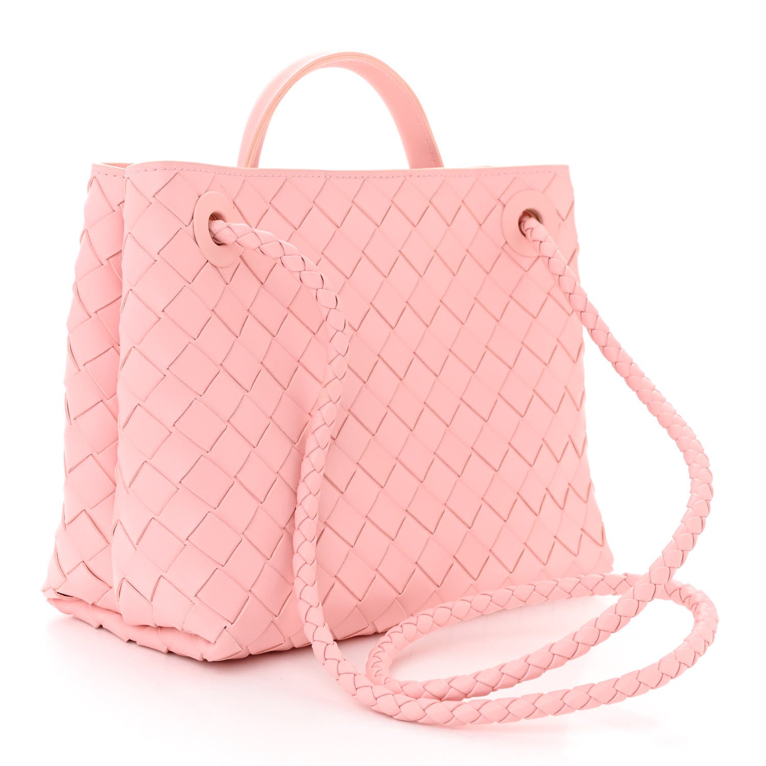 Bottega Veneta Nappa Intrecciato Small Andiamo Shoulder Bag Lotus 3 of 9
