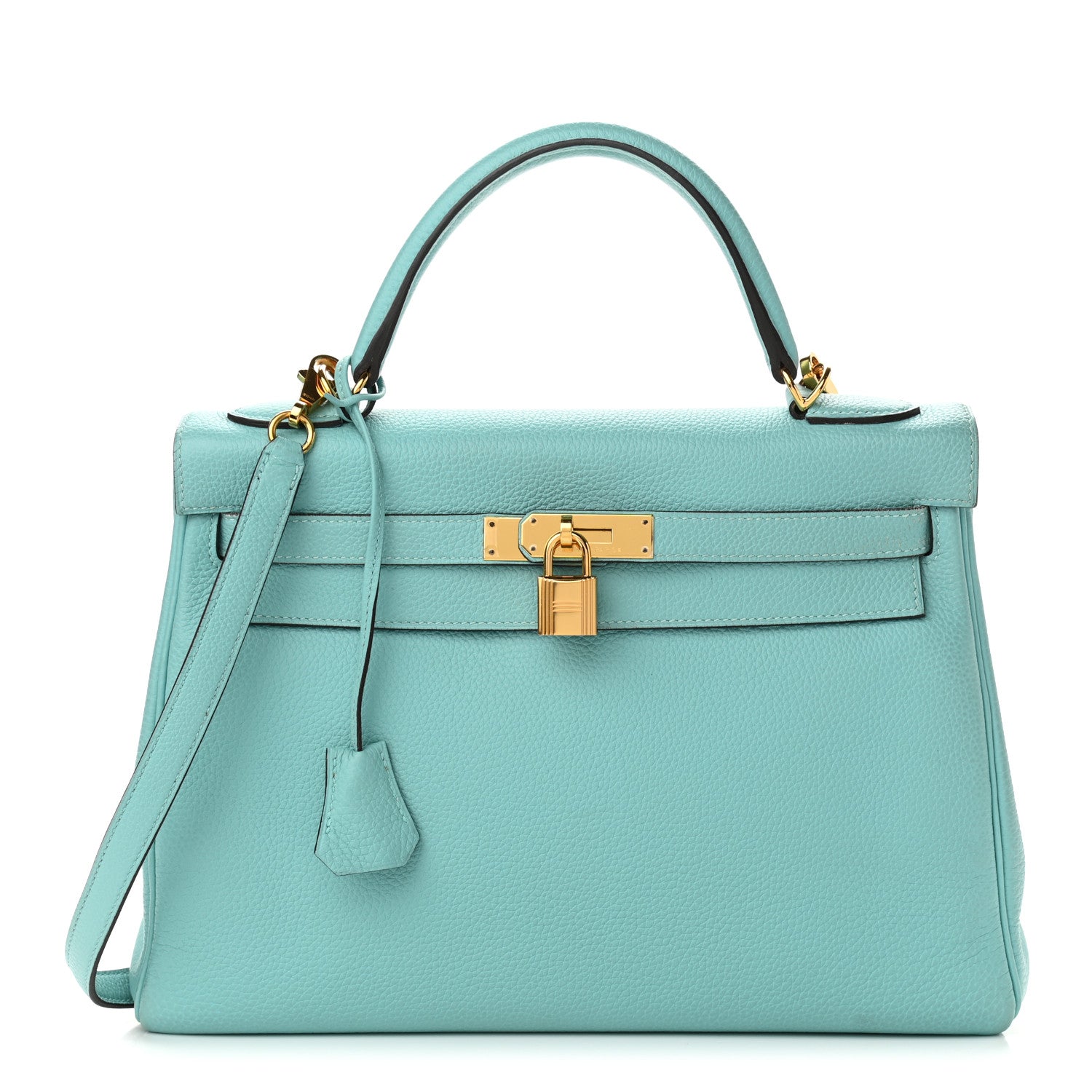 Hermes Togo Kelly Retourne 32 Bleu Atoll 1 of 17