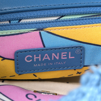 Chanel Lambskin Calfskin Mixed Fibers Quilted Small Flap Blue 6 of 10