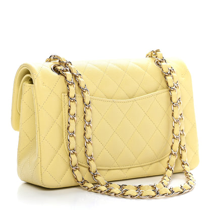 Chanel Caviar Quilted Small Double Flap Yellow 2 of 8