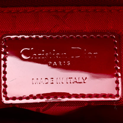 Christian Dior Patent Cannage Mini Lady Dior Red 6 of 12