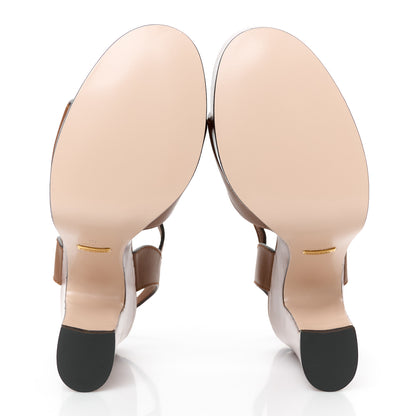 Gucci Cosmos Softy Calfskin Wooden Interlocking G Cut-Out 30/120mm Platform Sandals 40 Cuir 6 of 8