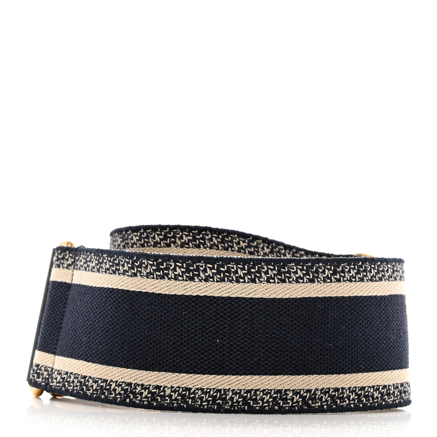 Christian Dior Canvas Embroidered Shoulder Strap Blue 2 of 4