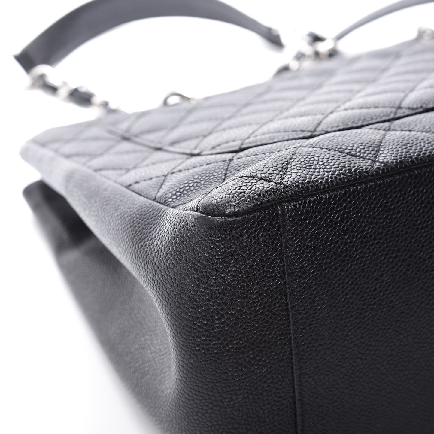 Caviar Quilted Grand Shopping Tote GST Black