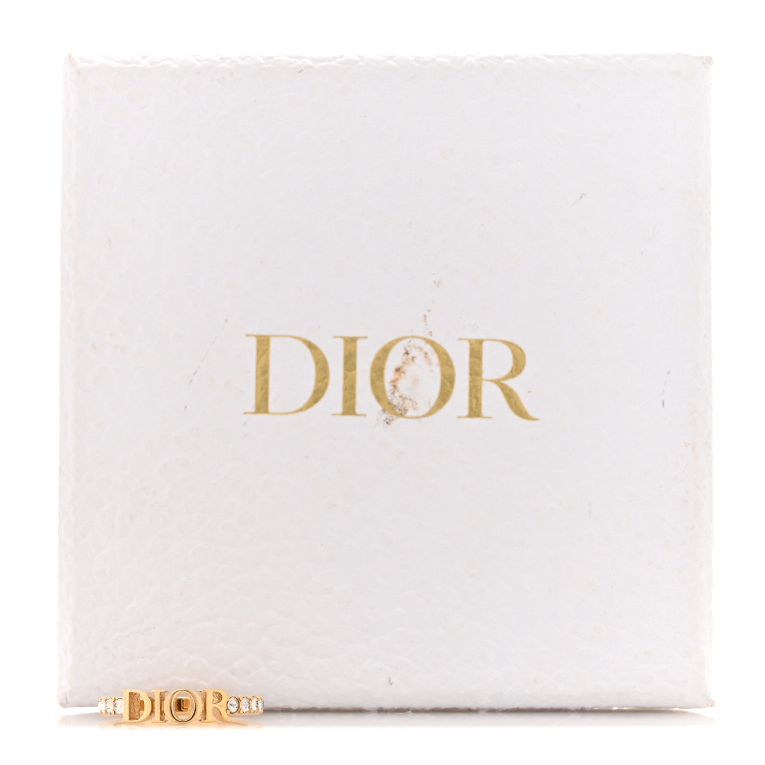 Christian Dior Metal Crystal DIO(R)EVOLUTION Ring 54 7 Gold 5 of 5