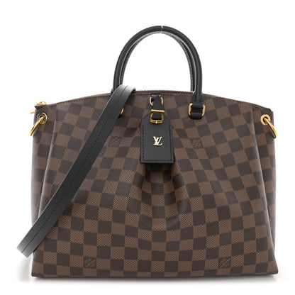 Louis Vuitton Damier Ebene Odeon Tote MM Black 1 of 9