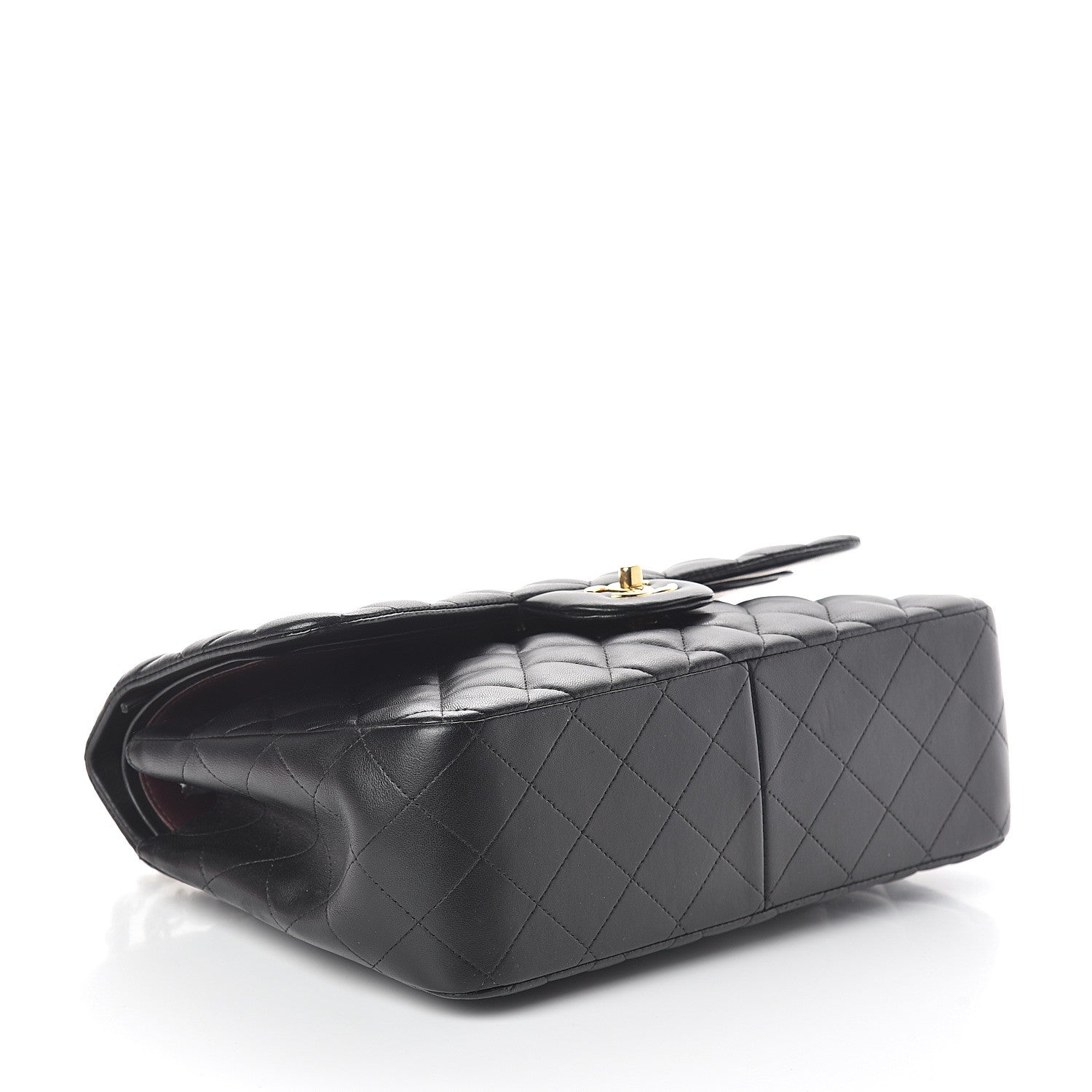 Chanel Lambskin Quilted Jumbo Double Flap Black 3 of 9