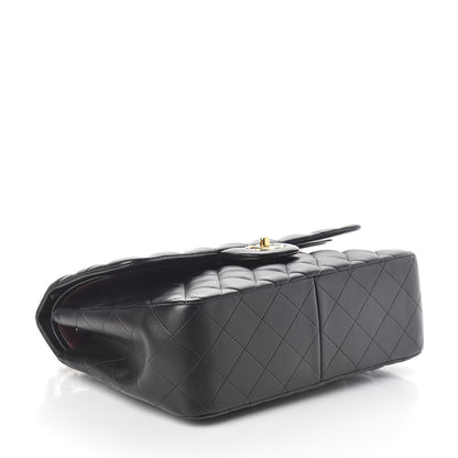 Chanel Lambskin Quilted Jumbo Double Flap Black 3 of 9