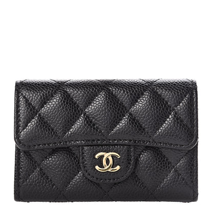 Chanel Caviar Quilted Flap Card Holder Black 1 of 9