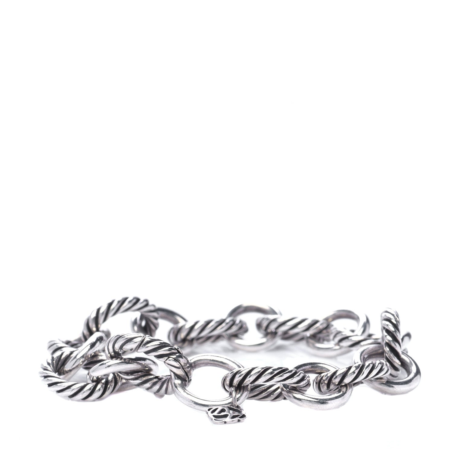 David Yurman Sterling Silver 12mm Large Oval Link Bracelet 1 of 5