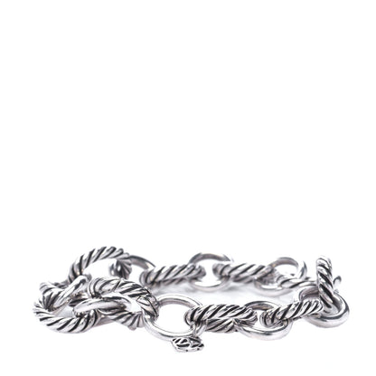 David Yurman Sterling Silver 12mm Large Oval Link Bracelet 1 of 5