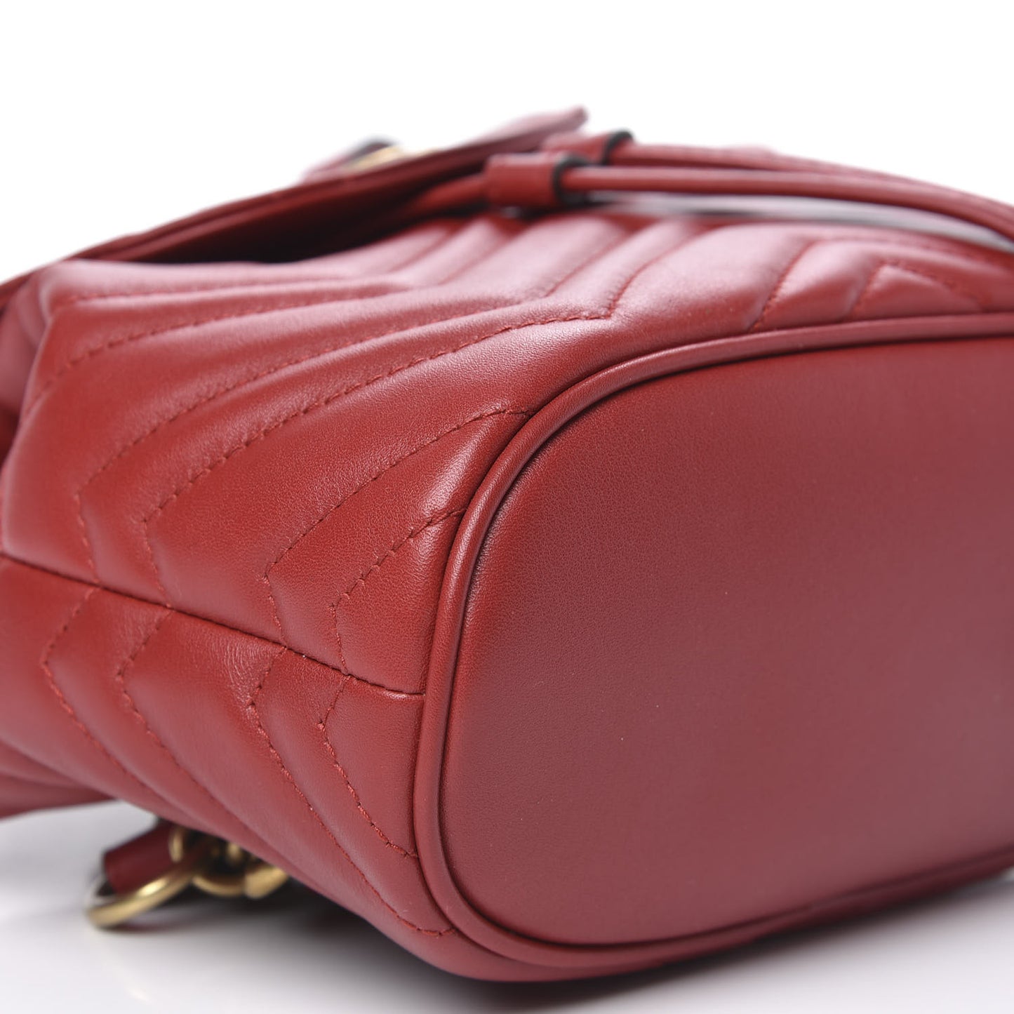 Calfskin Matelasse GG Marmont Flap Backpack Hibiscus Red