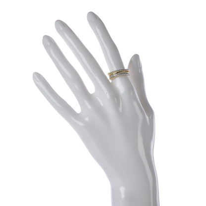 David Yurman 18K Yellow Gold Diamond 7mm Crossover Ring 52 6 2 of 5