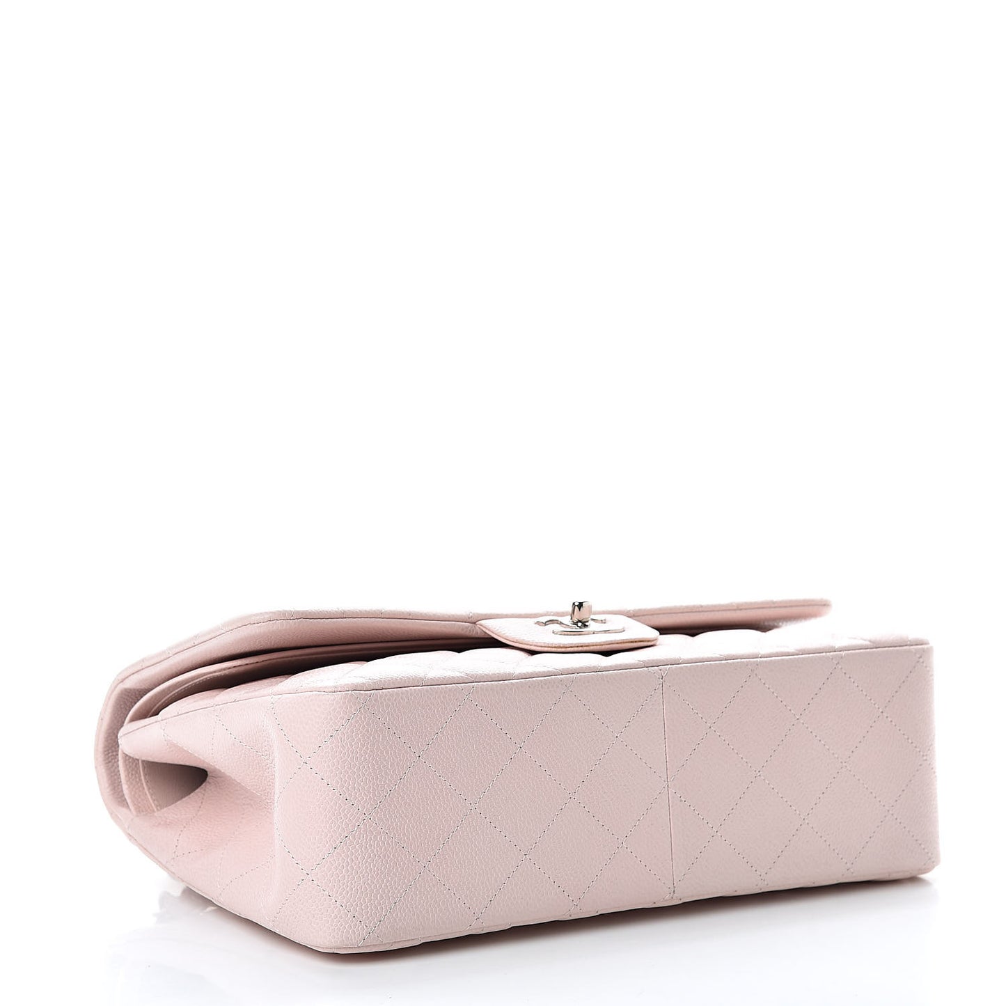 Caviar Quilted Jumbo Double Flap Pink