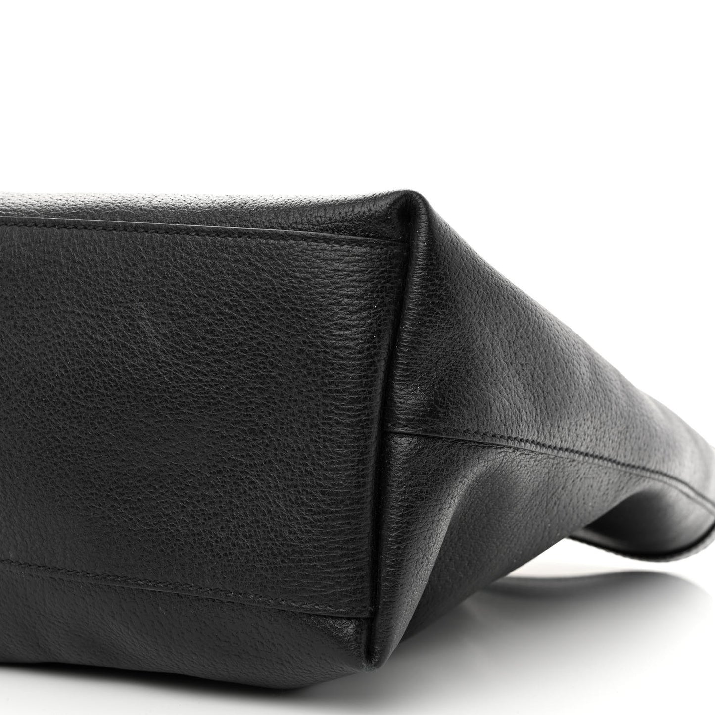 Textured Calfskin Web Medium Ophidia Shopping Tote Black