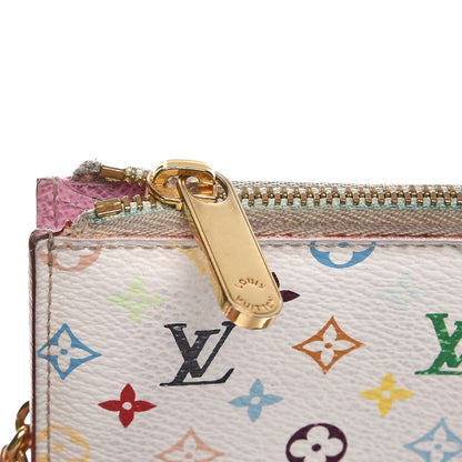 Louis Vuitton Monogram Multicolor Key Pouch White Litchi 11 of 12