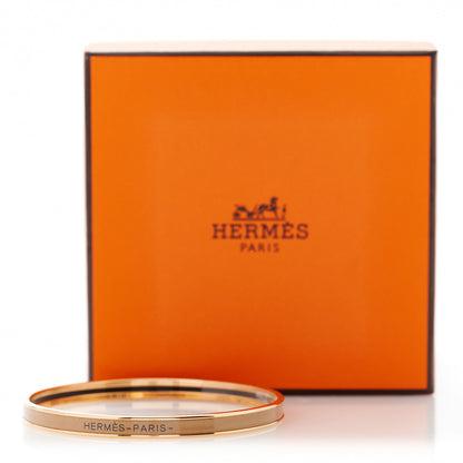 Hermes Enamel Uni Bangle 65 Chataigne 6 of 6