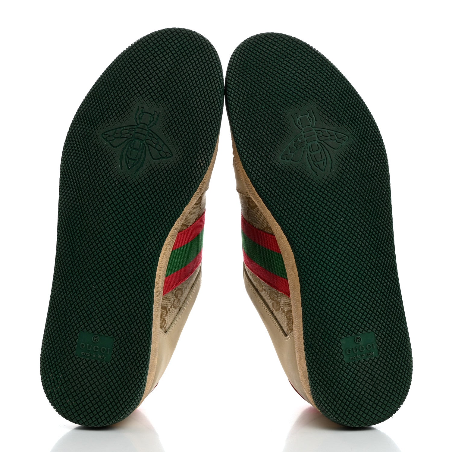 Gucci GG Monogram Nubuck Web Womens Screener Sneakers 39.5 New Sand Dusty Milk Pink 5 of 9