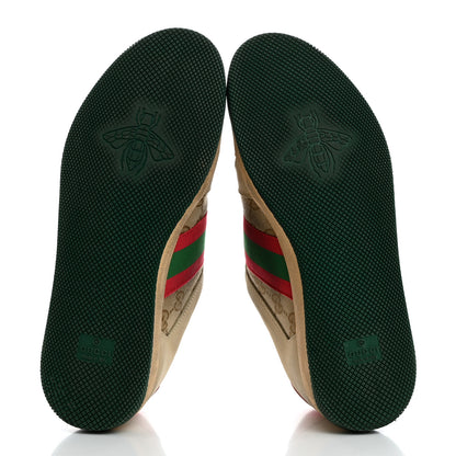 Gucci GG Monogram Nubuck Web Womens Screener Sneakers 39.5 New Sand Dusty Milk Pink 5 of 9