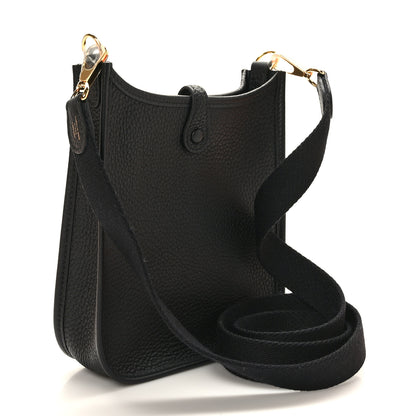 Hermes Taurillon Clemence Evelyne TPM Black 3 of 10