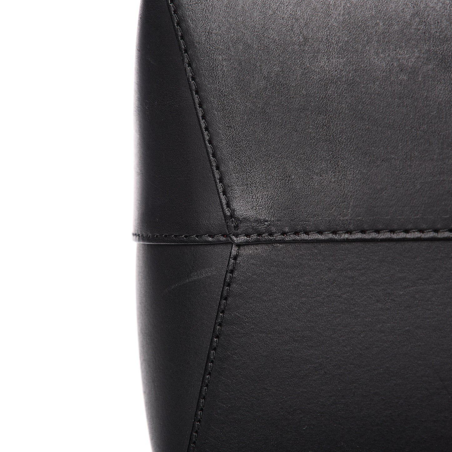 Vegetable Tanned Calfskin Bucket Bag Black Flamma