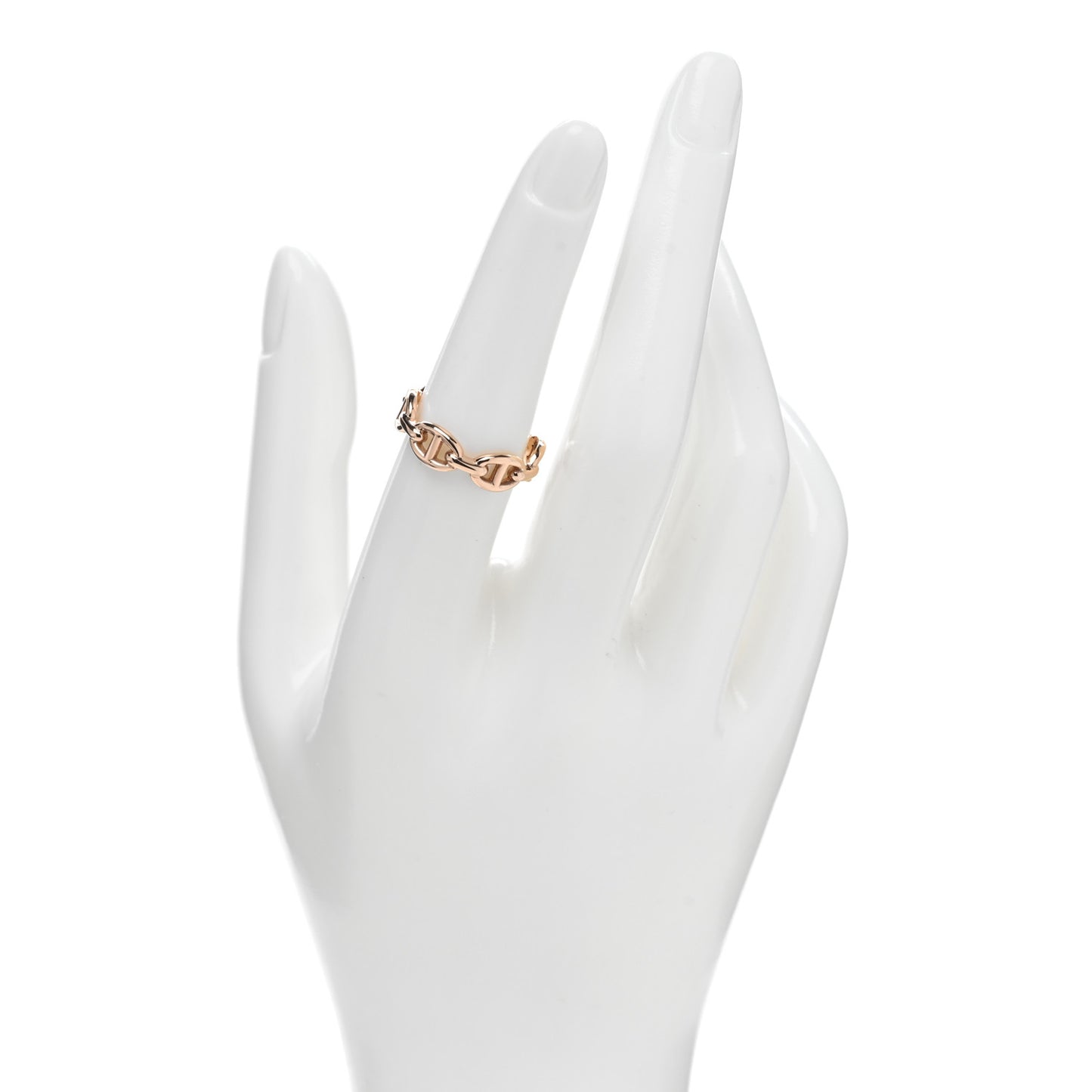 18K Rose Gold PM Chaine D'Ancre Enchainee Ring 54 6.75