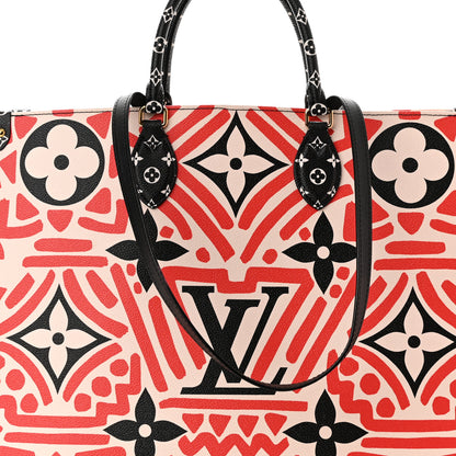 Louis Vuitton Monogram Giant Crafty Onthego GM Creme Rouge Black 7 of 9