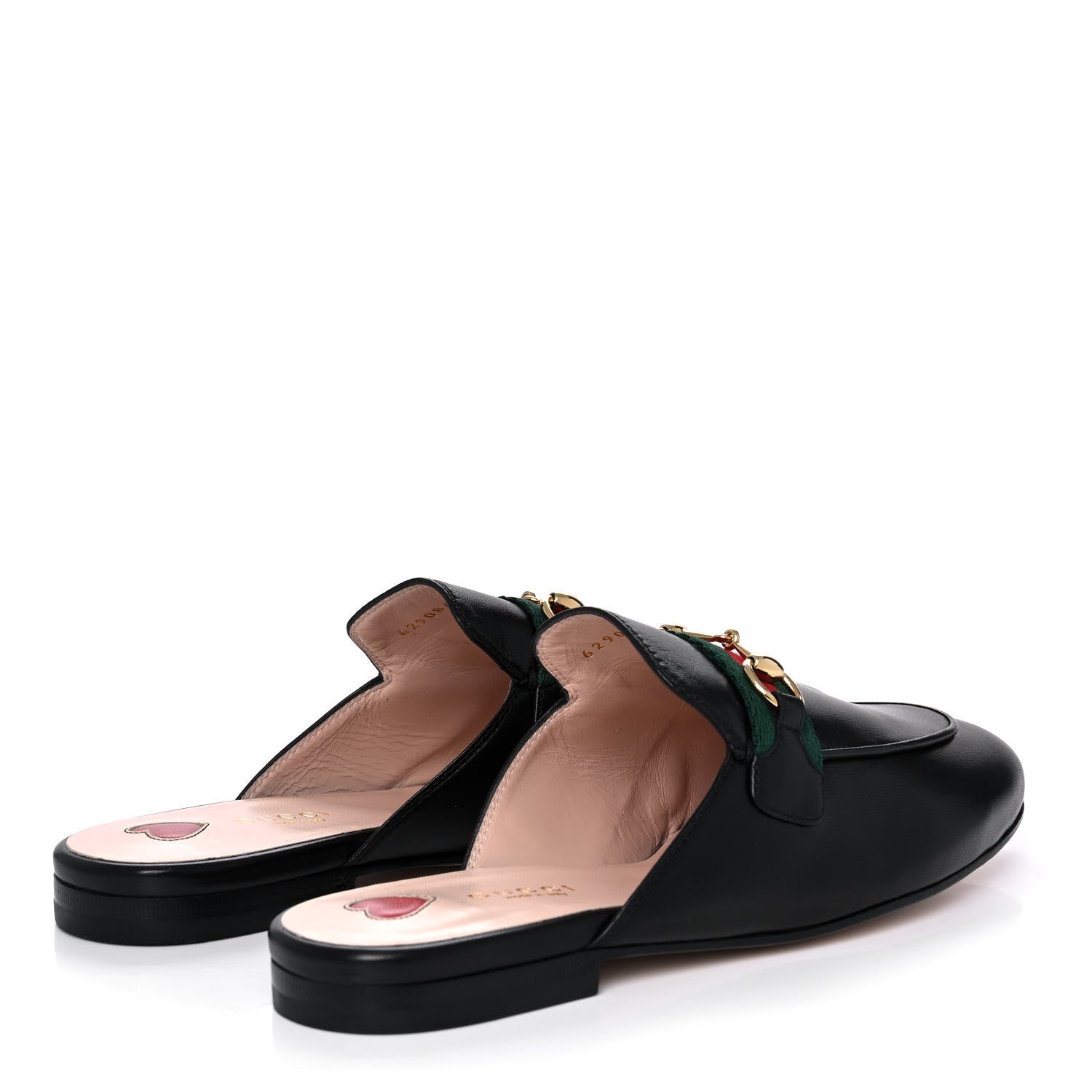 Gucci Malaga Kid Web Womens Princetown Slippers 37 Black 4 of 9
