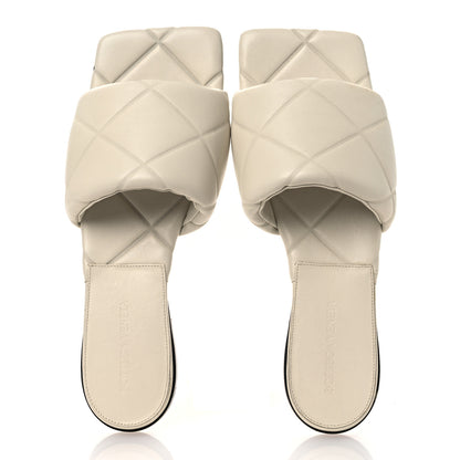 Bottega Veneta Nappa Quilted Rubber Lido Flat Sandals 38 Sea Salt 2 of 14