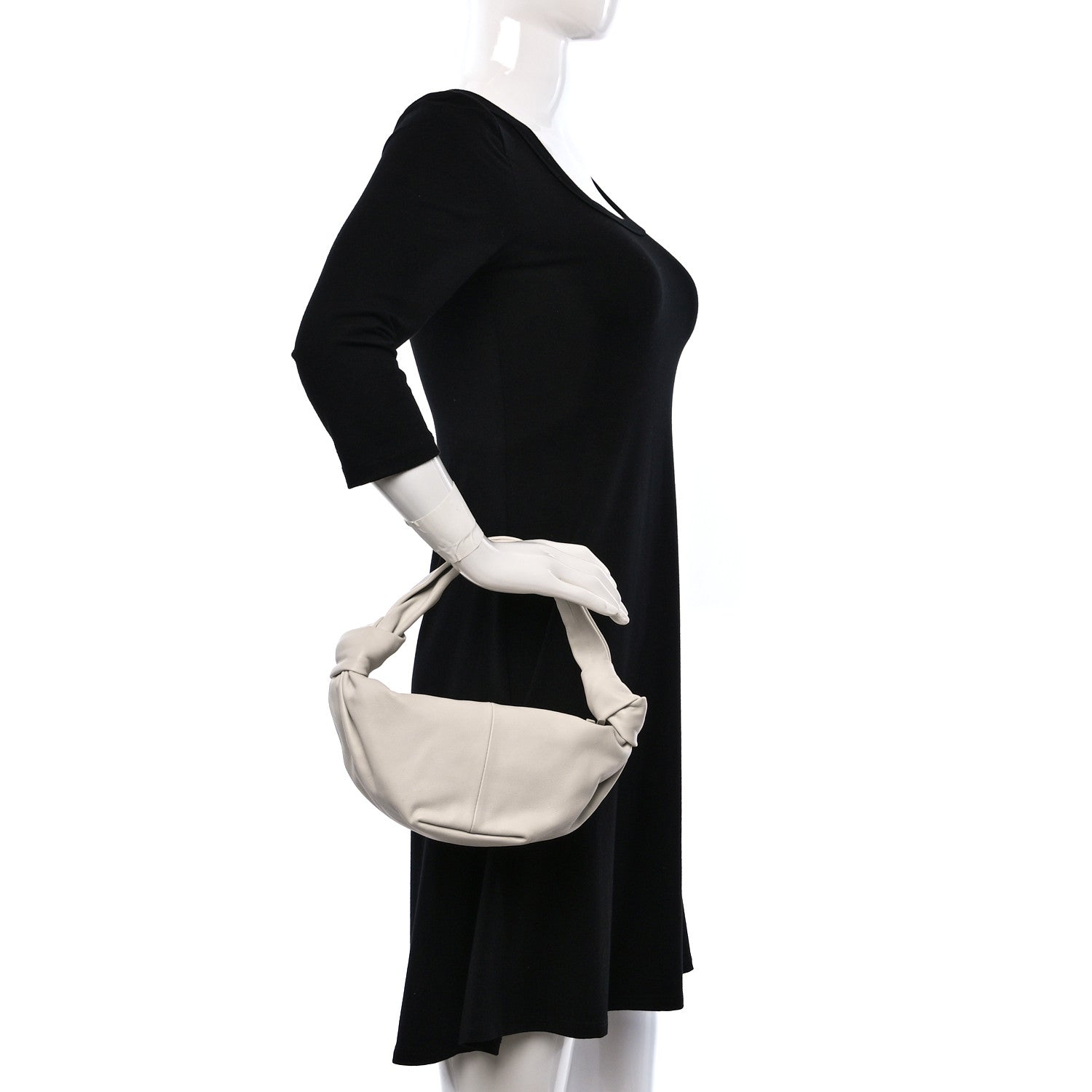 Bottega Veneta Calfskin Mini Double Knot Bag White 2 of 11