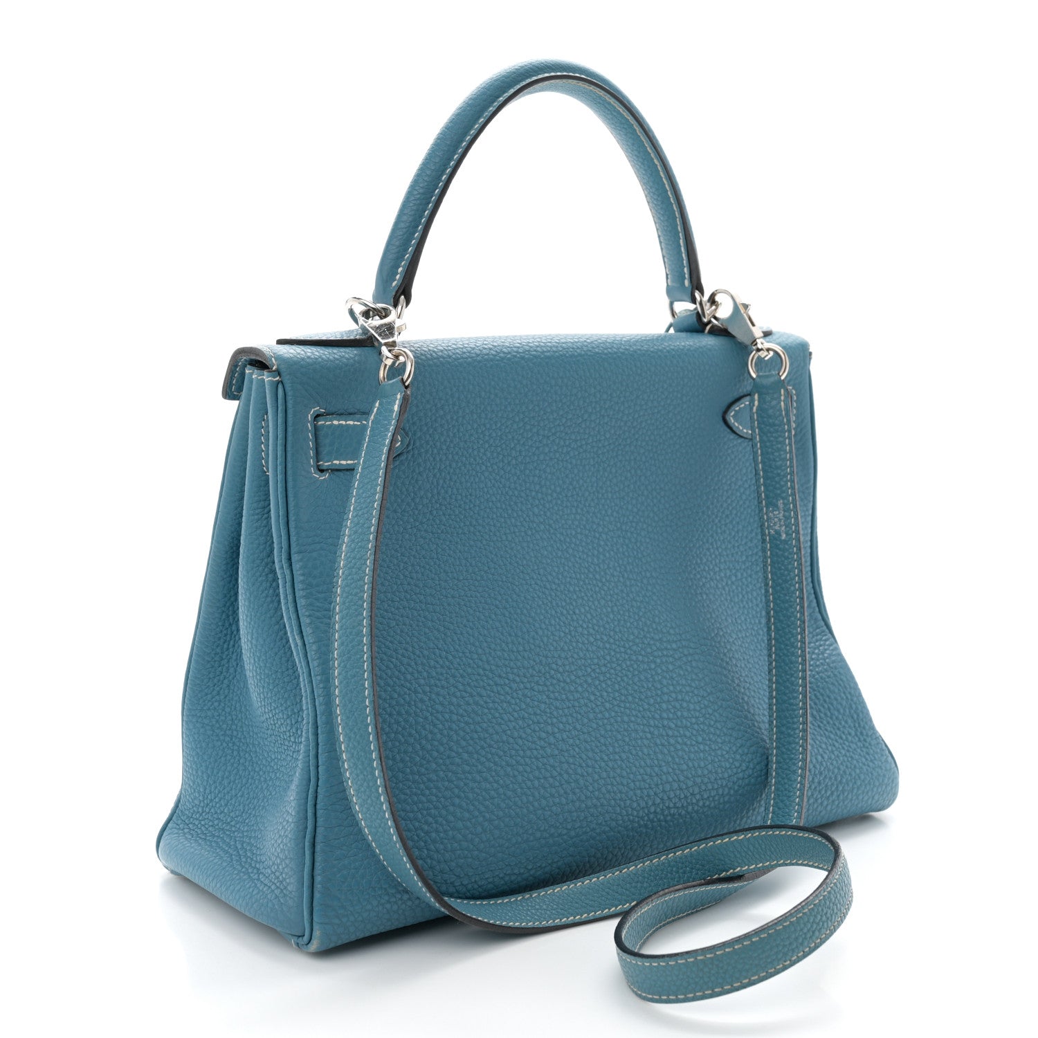 Hermes Togo Kelly Retourne 28 Blue Jean 3 of 14