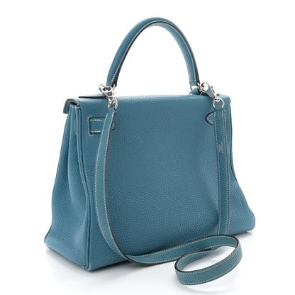 Hermes Togo Kelly Retourne 28 Blue Jean 3 of 14