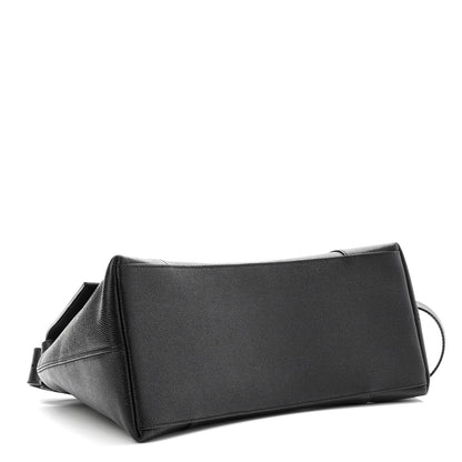 Balenciaga Grained Calfskin Monochrome M Downtown Shoulder Bag Black 4 of 10