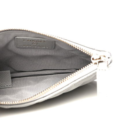 Chanel Caviar Quilted Small Cosmetic Case Grey 5 of 11
