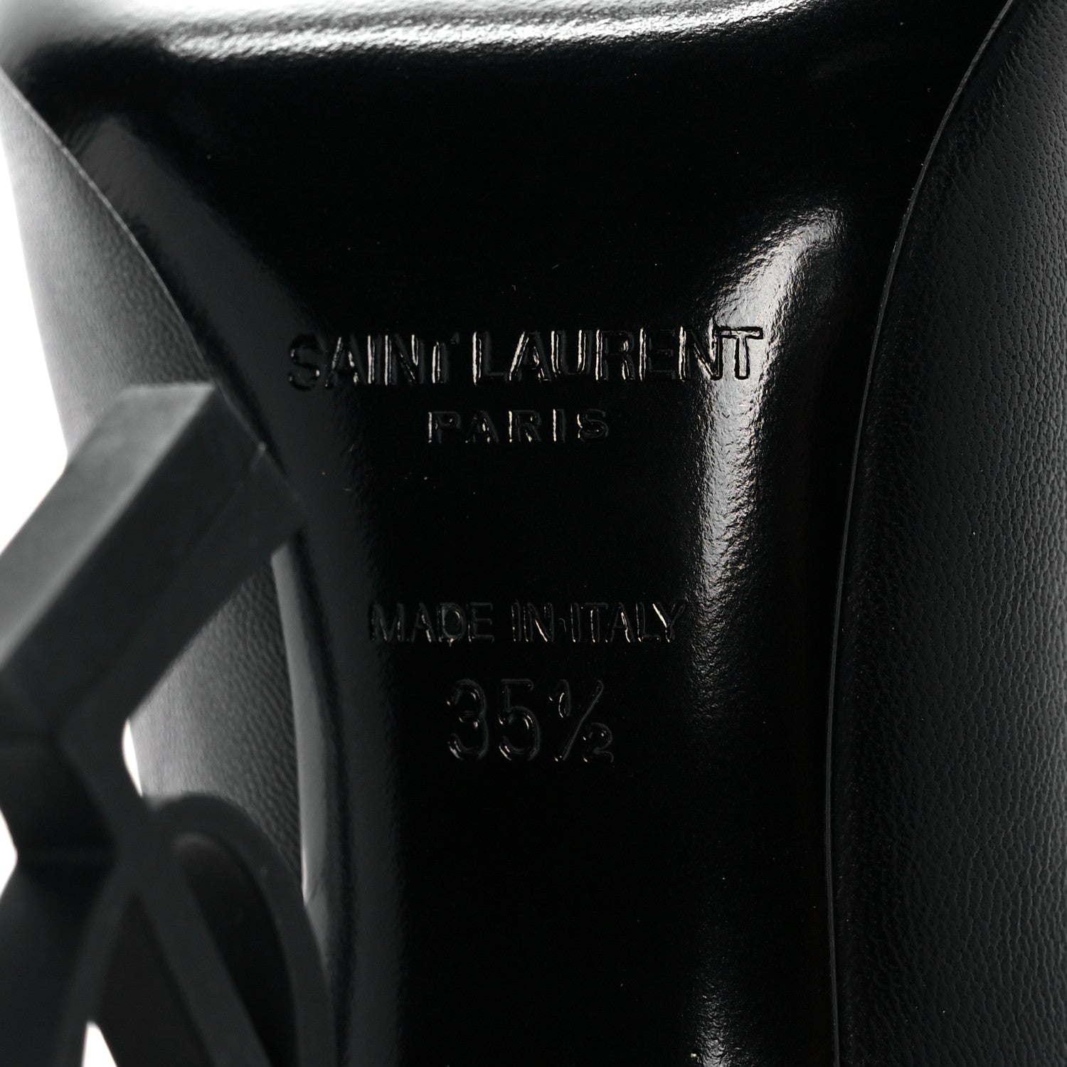 Saint Laurent Calfskin Opyum 110 Pumps 35.5 Black 6 of 11