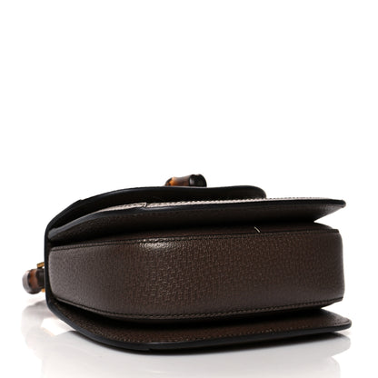Gucci Monogram Jumbo GG Textured Dollar Calfskin Web Mini Bamboo 1947 Top Handle Bag Camel Ebony New Acero 4 of 10