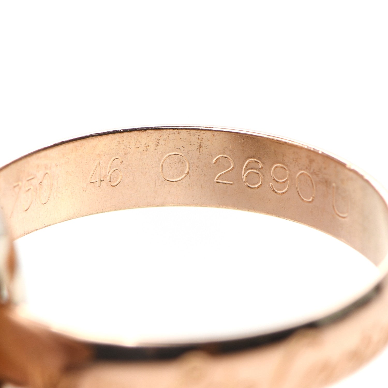 Cartier 18K Pink Yellow White Gold Classic Les Must De Cartier Trinity Ring 46 3.75 4 of 5